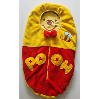 ถุงนอนกันหนาวเด็กเล็ก 0-9 เดือน Pooh มือสอง Baby Sleeping bag กันหนาว หรือนอนแอร์ สภาพใหม่ 85% น่ารักมากค่ะ