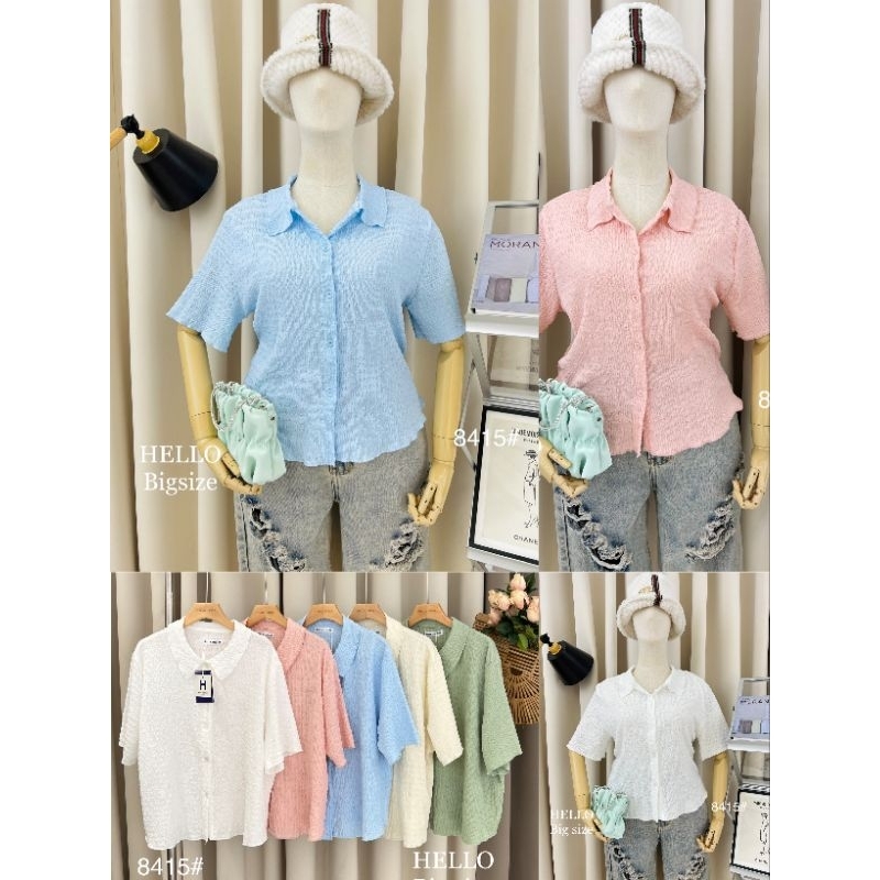 รุ่นไซส์ใหญ่ ส่งฟรี เสื้อแขนสั้น #8408อ #8412อ #8415อ #5461อ ฟรีไซส์ รอบอก 48-50" ความยาว 21"มี 4รุ่น