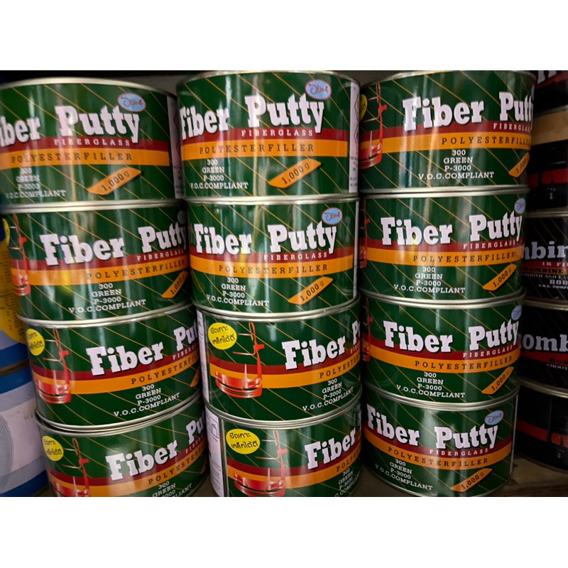 สีโป็วไฟเบอร์ PLAN FIBER PUTTY (1000กรัม)