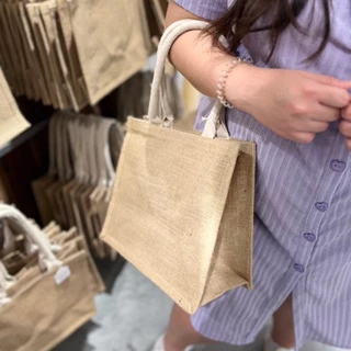 MUJI ของแท้ 👜 Jute Bag กระเป๋าปอกระเจา กระเป๋าผ้า ถุงผ้า มูจิ