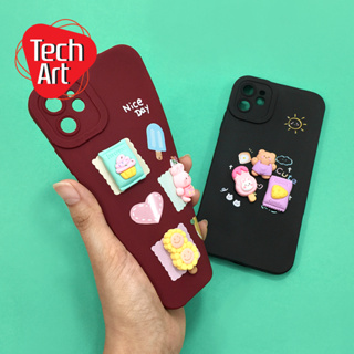 Y11/Y12/Y15/Y17  Y20/Y20s/Y12s  Y22เคสมือถือนิ่ม TPU กันเลนส์กล้องนูนลายการ์ตูนติดอะไหล่