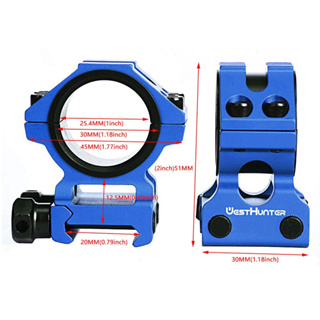 ขากล้องคุณภาพสูง ขาเตี้ย Low Profile Scope Mounts 20mm Picatinny Rail 25.4mm/30mm Universal Scope Rings Accessories ทรงเ