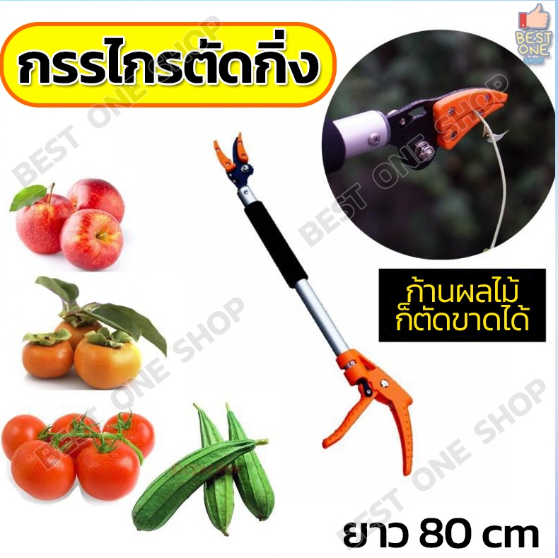 A56 กรรไกรตัดกิ่ง ตัดกิ่งไม้ กรรไกรตัดแต่งกิ่ง ด้ามยาว 80 cm คมมาก ตัดง่าย เบาแรง