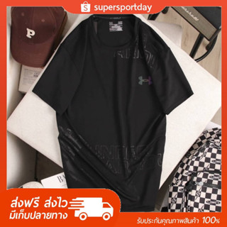 [🐵neww + ส่งไว] เสื้อกีฬา เสื้อออกกำลังกายคอกลม สกรีนโลโก้เล็กด้านหลัง