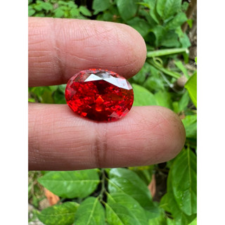 Cz Oval 13x18mm 1 pieces orange Diamond