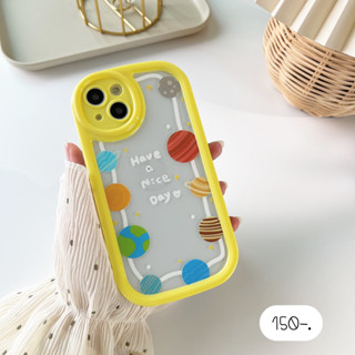 เคสใส เคสใสสกรีนลาย 🪐เคสอวกาศกรอบเหลือง