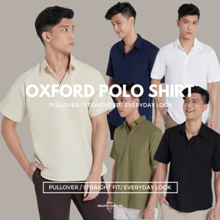 [โค้ด15% RT9SEP] เสื้อโปโล ผ้า OXFORD เสื้อเชิ้ต ผู้ชาย แขนสั้น - RALPH T OFFICIAL