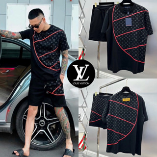 ชุดเซท Louis Vuitton 🏷️ เสื้อยืด + กางเกงขาสั้น 🩳 Hiend 1:1 cotton 💯