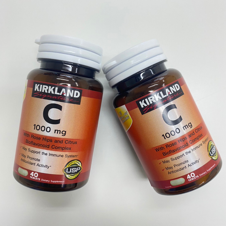 Kirkland Signature Vitamin-C 1000mg 40 Tablets - วิตามินซี เคิร์กแลนด์ 40 เม็ด