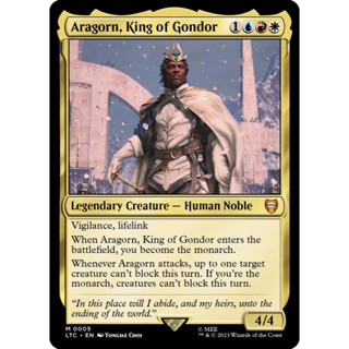 Aragorn, King of Gondor การ์ด Magic The Gathering ของแท้ จากชุด The Lord Of The Rings Commander