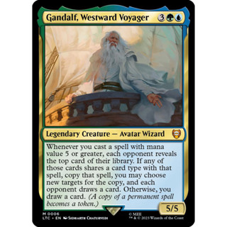 Gandalf, Westward Voyage การ์ด Magic The Gathering ของแท้ จากชุด The Lord Of The Rings Commander