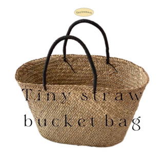 Tinytreetown - Tiny straw bucket bag