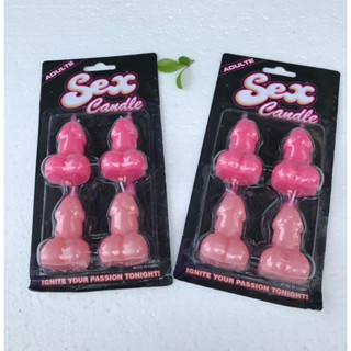 💕เทียนแฟนซี เทียนรูปกระปู๋👅👅 แบบแพ็ค 4 ชิ้น😍 (ราคาต่อแพ็ค) ส…