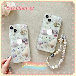 🍑CasePhoneg🍑สไตล์สร้อยข้อมือ 11 14 pro max ป้องกันการหล่น การ์ตูน เคสใส เปลือก เคสใส หวานสวย case for iPhone 12 13