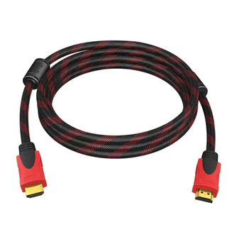 (สายถัก HDTV-1.5M ) สาย HDMI ชนิดสายถัก V1.4 รุ่น 1.5 เมตร ภาพชัดไม่กระพริบ 🌟 รองรับความละเอียด1080P ทนทาน ภาพชัดแจ๋ว