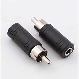 หัวแจ็ค 3.5mm Mono Jack Socket Female to AV RCA Plug Male ราคาต่อตัว