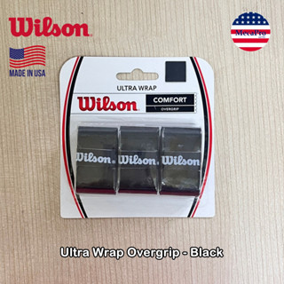 WILSON® Ultra Wrap Comfort Overgrip - Black  กริ๊ป พันด้ามเทนนิส และด้ามแบดมินตัน เทนนิส