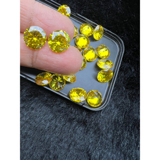 cz Rund yellow 10mm 2 pieces