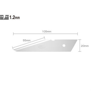 ใบมีดคัตเตอร์ OLFA รุ่น CKB-2 ใบมีดสแตนเลส ใช้กับคัตเตอร์รุ่น CK-2 มีดคราฟ