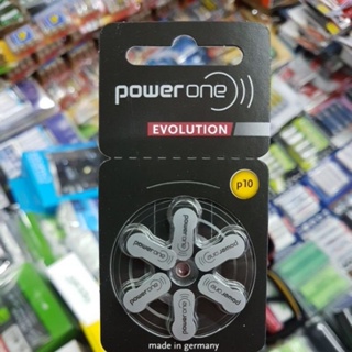 (พลังงานมากกว่าเดิม) Power One Evolution ถ่านเครื่องช่วยฟัง P10, 10, PR70 แพค 6ก้อน 1.45V ของแท้ Made in Germany