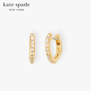 KATE SPADE NEW YORK TINY TWINKLES PAVÉ MINI HOOPS WBR00025 ต่างหู