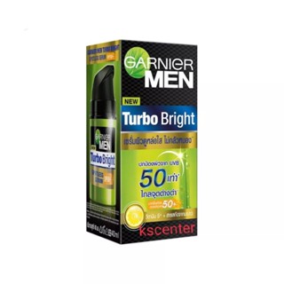 garnier turbo bright ขนาด 40 มล การ์นิเย่ เมนเทอร์โบ ไบรท์สปอตเลส เซรั่ม เอสพีเอฟ 50+