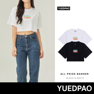 Yuedpao No.1 เสื้อยืดครอป ผ้าหนาทรงสวย ยับยากรีดง่าย รับประกันไม่ย้วย 2 ปี เสื้อ Crop All Pride Banner