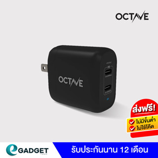 หัวชาร์จเร็วสำหรับไอโฟน OCTAVE GaN 40W  USB-C PD Type-C Adapter Wall Charger ใช้สำหรับ IPh-one