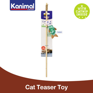 Kanimal Eco-Life Cat Toy ของเล่นแมว ไม้ล่อแมว รุ่น Play Teaser แมวพันเชือก สำหรับแมวทุกสายพันธุ์ 10.3 x 6 ซม. ยาว 40 ซม.