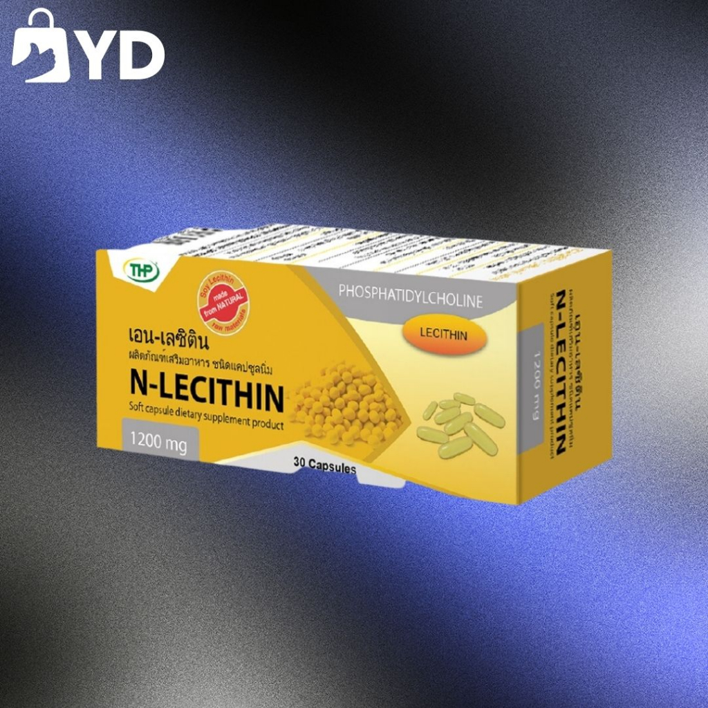 THP N-Lecithin เเอน-เลซิติน  เลซิตินจากถั่วเหลือง [1กล่อง 30 เม็ด]