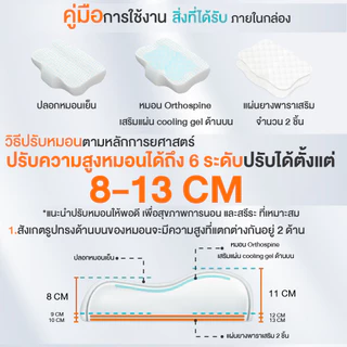 ERGOTREND ORTHOSPINE ADJUSTABLE ERGONOMIC PILLOW หมอนเพื่อสุขภาพปรับระดับสูงต่ำ