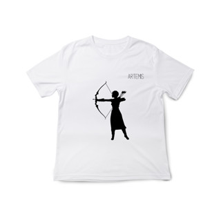 เสื้อคอกลม ผ้าฝ้าย 100% ลาย Artemis "Goddess Hunt" | Minimal Tee | 100% Organic Cotton