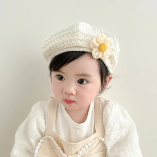 Babyonline(Y200)2A8-11 (ส่งด่วน1วัน) หมวกเด็กผู้หญิงลายน่ารักมีสายรูดปรับได้ ผ้าสาลู นิ่ม มีซับในผ้าฝ้าย