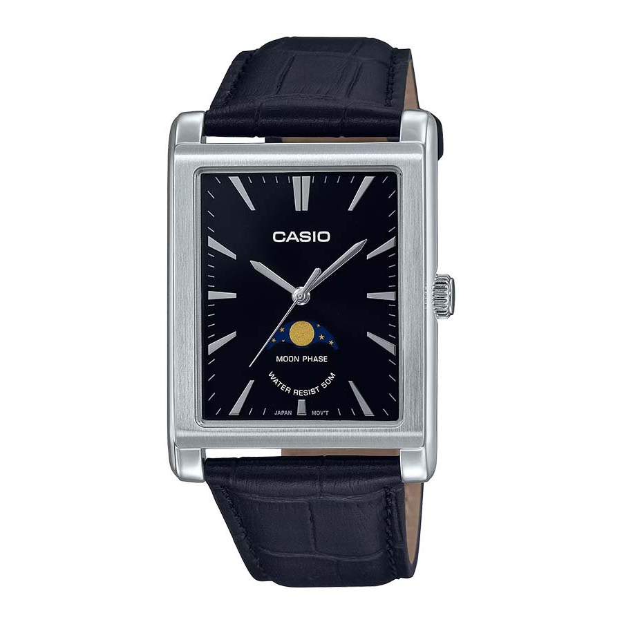 🎁CASIO STANDARD MTP-M105L-1A Moon phase ของแท้ 100% พร้อมส่ง ประกัน 1 ปี