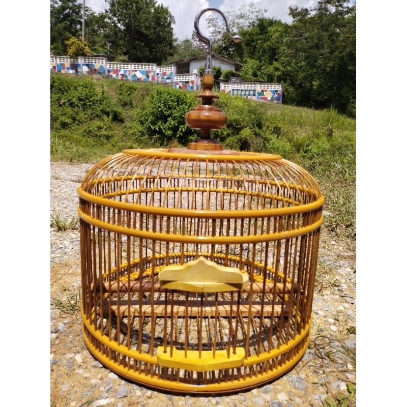กรงสำหรับเลี้ยงนกเขาใหญ่(ทรงห้วยหาด) ขนาด18*14นิ้ว