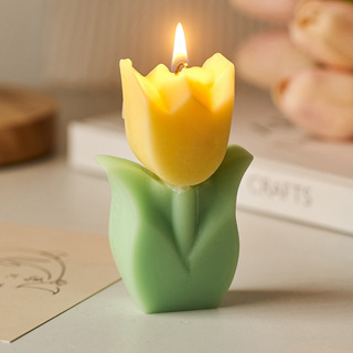 O•urHome[พร้อมส่ง]เทียนดอกทิวลิปTulip candleของขวัญเล็กๆที่สร้างสรรค์ ของตกแต่งบ้านแฮนด์เมด อุปกรณ์ประกอบฉากภาพ ร้านกาแฟ