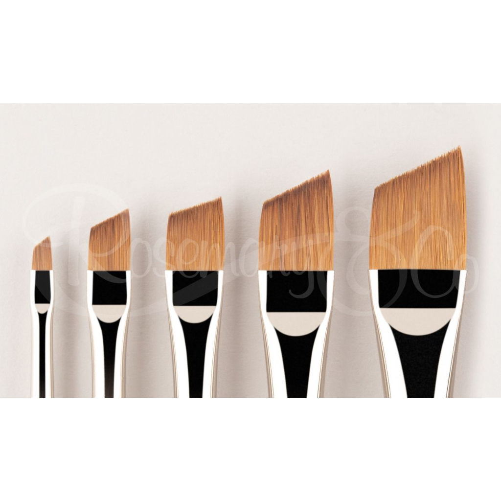 พู่กันเฉียง โรสแมรี่ ขนมังสวิรัตน์สีน้ำตาล Rosemary RED DOT. ANGULARS/SIDE LOADER ฺvegan Brush