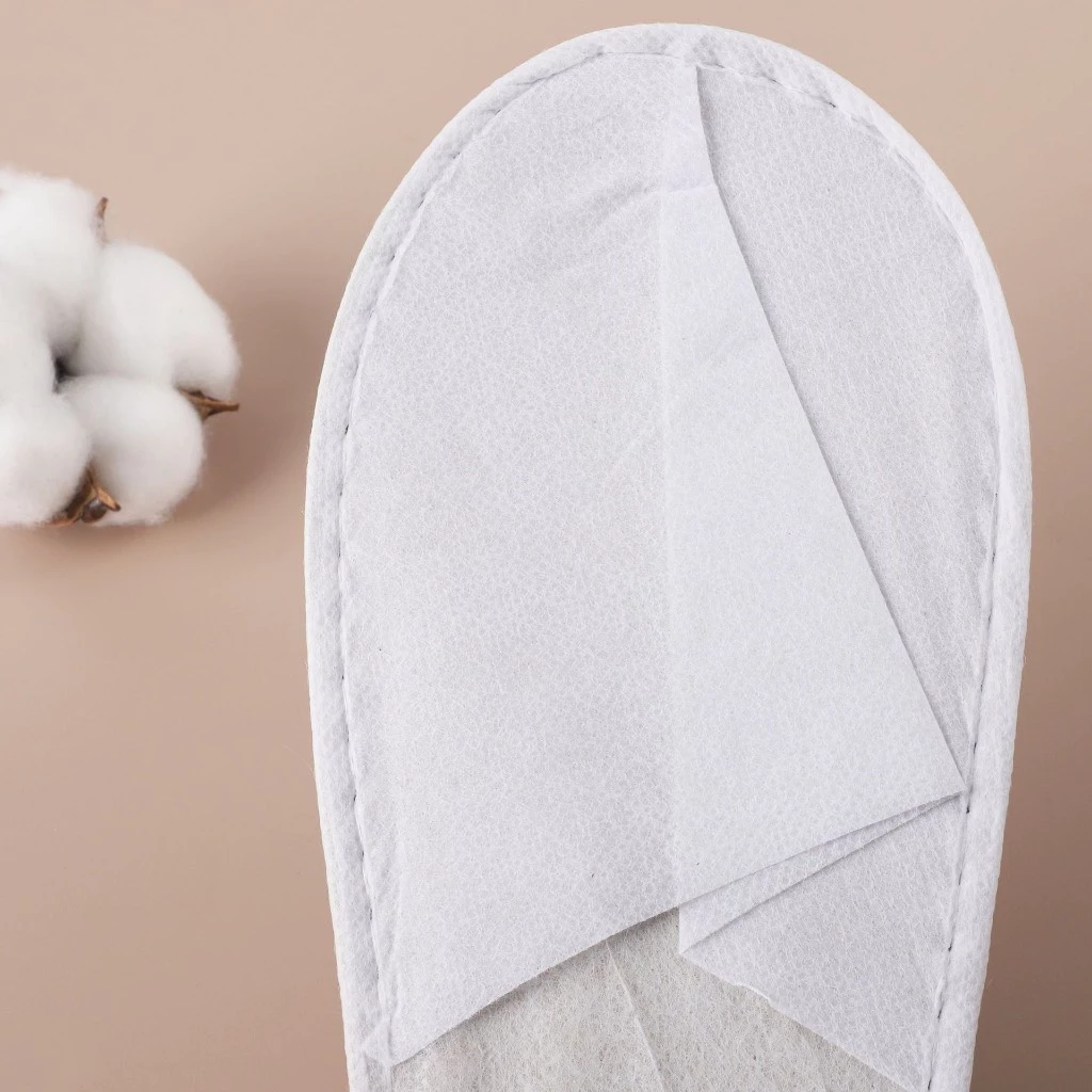 SHO-WHITESLIPP🩰รองเท้า Slipper แบบใช้แล้วทิ้ง  รองเท้าแตะโรงแรมสีขาว เนื้อบาง พื้นกันลื่น ของใช้ในโรงแรม (1คู่) 🩰 thumbnail 4