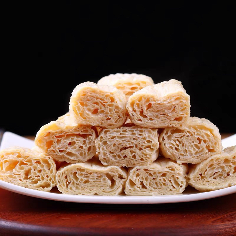 ฟองเต้าหู้ชิ้น ชาบู หม่าล่า เจ( 素黄金，腐竹块 ) 500g พร้อมส่ง ฟองเต้าหู้แห้ง อาหารเจ กินกับชาบูหม่าล่า สุกี้ หรือประกอบอาหาร - รูปที่ 3
