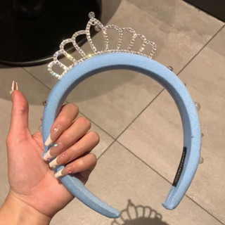 (พร้อมส่ง🌷) Blue headband for princess birthday ที่คาดผมเจ้าหญิง ที่คาดผมวันเกิด