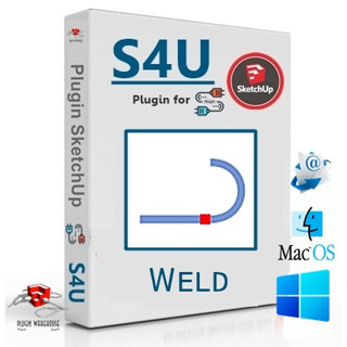 [E15] S4U Weld v4.1.0 (ปลั๊กอินเชื่อมเส้น) Plugin for Sketchup 2017-2023