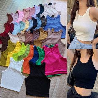 Basic crop เสื้อกล้าม เบสิค 35 สี