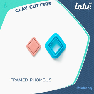 Framed Rhombus Shape Clay Cutters/ Clay Tools/ แม่พิมพ์กดดินโพลิเมอร์รูปทรงขนมสี่เหลี่ยมเปียกปูนมีกรอบ