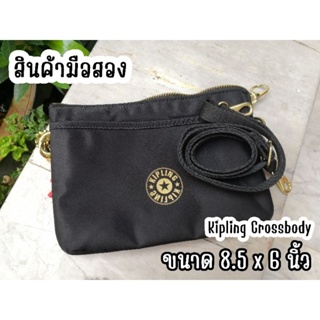 *สินค้ามือสอง* กระเป๋าสะพาย​ Kipling ไนลอน​ สีดำ​ ขนาด​ 8.5​ นิ้ว​ กระเป๋าสีดำ​ กระเป๋า​ crossbody​ กระเป๋าสะพายหญิง