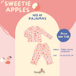 HoneyH Sweetie Apples 10 - ชุดนอนเด็ก Pajamas ลายผลไม้