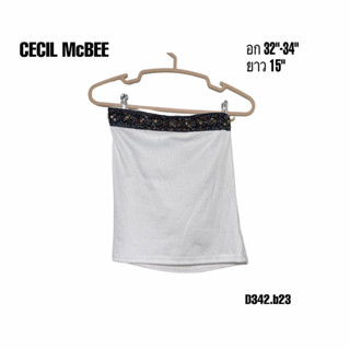 เกาะอกสีขาว CECIL McBEE size M อก 32-34 ปักลูกปัดงานละเอียด D342.b23