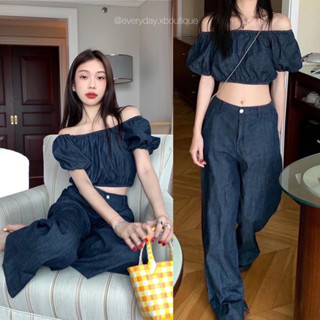 NEW!! INDIGO SET💙(S,M 670฿ฟรีส่ง) เซทยีนส์ รุ่นนี้น่ารักมากก ผ้าดีงาม เนื้อนิ่มไม่ร้อน งานเดนิมมาแรงมากกจริงๆค่ะ wg.we