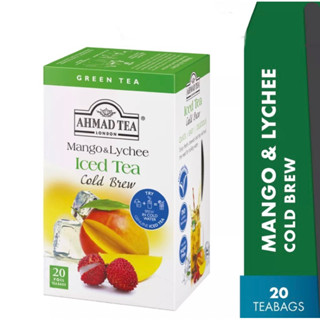 ชาผลไม้ Ahmad Tea Cold Brew Mango &amp; Lychee (20 Teabags) Halal Certified