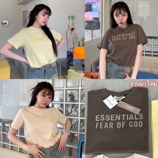 (พร้อมส่ง) 🖤ESSENTIAL T-shirt” เสื้อยืดสกรีนหน้าหลัง เนื้อผ้าดีใส่สบาย ลายน่ารัก แมทช์กับขาสั้นคือเก๋