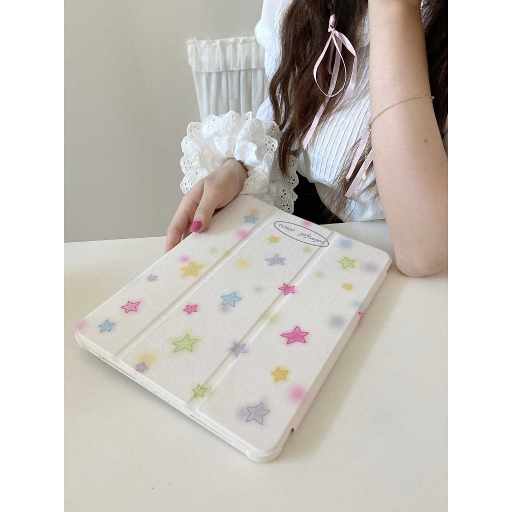 💫พร้อมส่ง💫เคสไอแพด อะคริลิค Gen9 10.2 Air5 ดาวหลากสี Gen10 Pro11 2024 เคสไอแพด ใส่ปากกาได Air4 Air6/7 Gen11 - รูปที่ 6